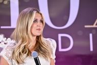Riley Gaines speaks during the 10X Ladies Conference in Aventura, Florida. (Photo by Getty Images)